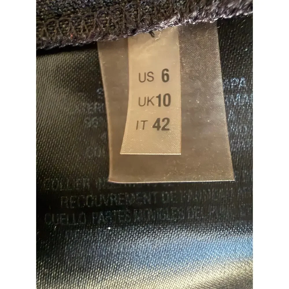 Elie Tahari Brown Wool Silk Collared Snap Front Sheath Dress Size 6 Office‎ Chic